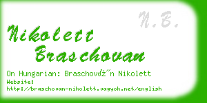 nikolett braschovan business card